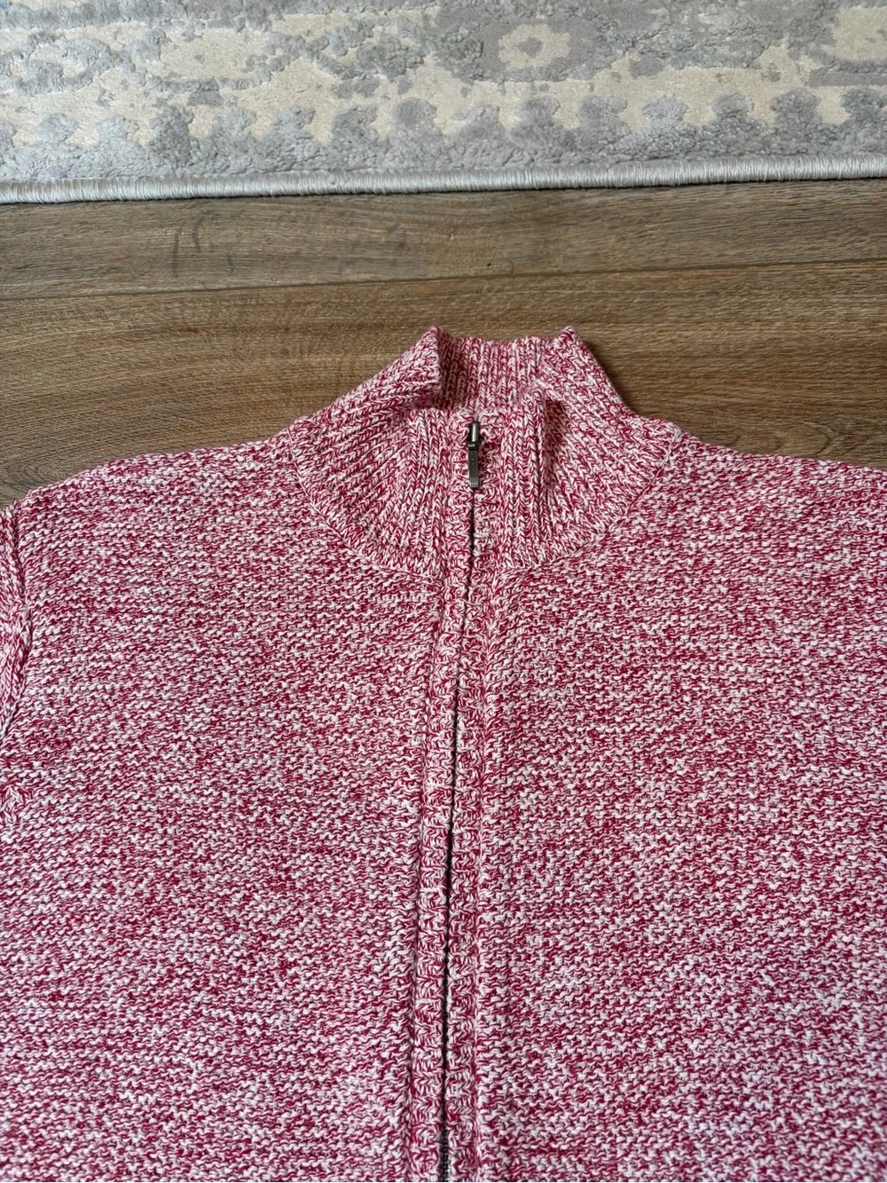Nordstrom full-zip marled knit cardigan sweater